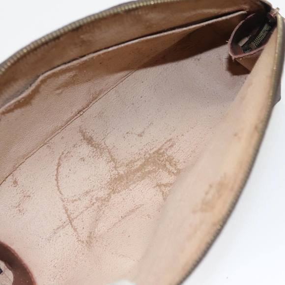 LOUIS VUITTON Monogram Trousse Demi Ronde Cosmetic Pouch M47520 LV Auth 100605 - Picture 10 of 16